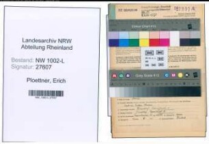 Entnazifizierung Erich Ploettner , geb. 24.05.1893 (Justizangest.)