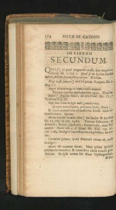 In Librum Secundum.