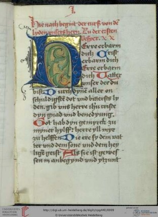 Tagzeiten vom Leiden Christi