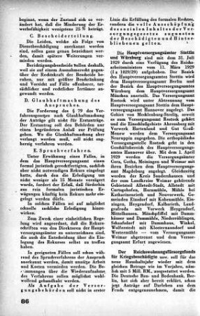 Der Reichswohnungsfürsorgefonds für Kriegsbeschädigte [Kriegsbeschädigten- und Kriegshinterbliebenefürsorge]
