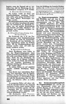 Der Reichswohnungsfürsorgefonds für Kriegsbeschädigte [Kriegsbeschädigten- und Kriegshinterbliebenefürsorge]