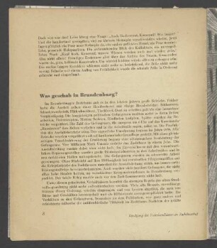 Was geschah in Brandenburg?