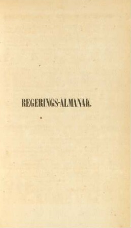 Regerings-Almanak