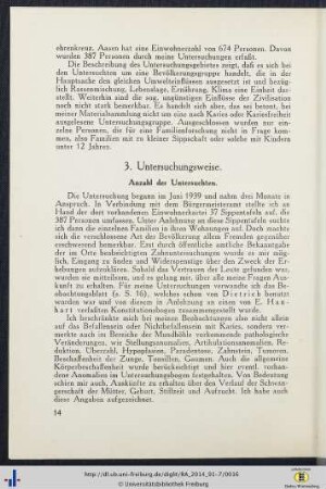 3. Untersuchungsweise. Anzahl der Untersuchten.