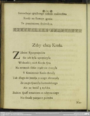 Zaby chca Krola