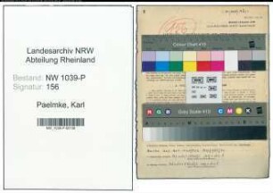 Entnazifizierung Karl Paelmke , geb. 20.10.1895 (Angestellter)