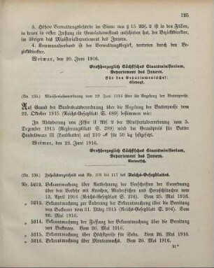 Nr. 136: Inhaltsverzeichnis aus Nr. 105 bis 117 des Reichs-Gesetzblattes