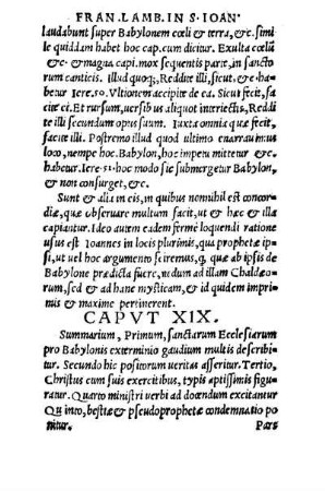 Capvt XIX.