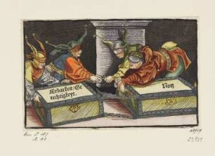 Vier streitende Narren, aus: "Teutsch Cicero"