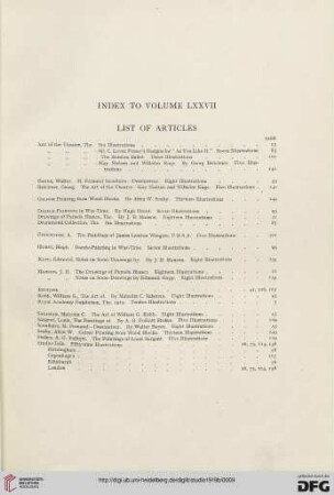 Index to volume LXXVII