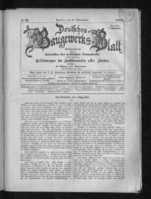 42. Jahrgang. No. 43.