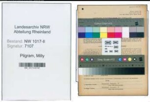 Entnazifizierung Milly Pilgram , geb. 07.06.1903 (Gastwirtin)