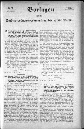 No. 7 (117-132), 6. Februar 1925