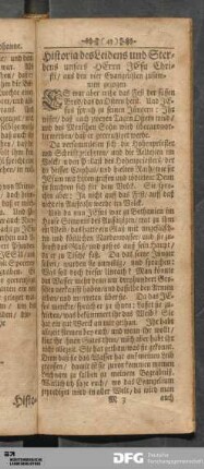 Historia des Leidens und Sterbens unsers Herrn Jesu Christi