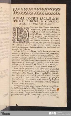 Summa totius Sacrae Scripturae, librorum videlicet Veteris et Novi Testamenti