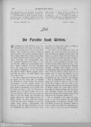 Die Parochie Stadt Wehlen