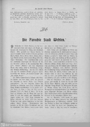 Die Parochie Stadt Wehlen