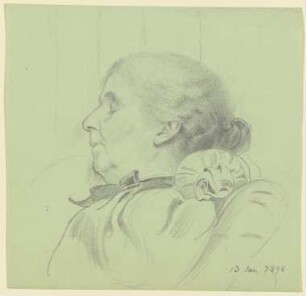 Luise Scholderer schlafend