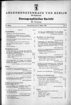 Nr. 5 (85), 15. März 1962