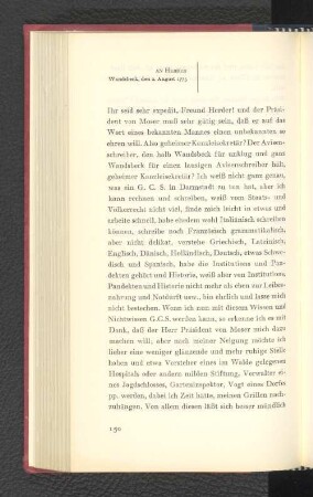 An Herder Wandsbeck, den 2. August 1775