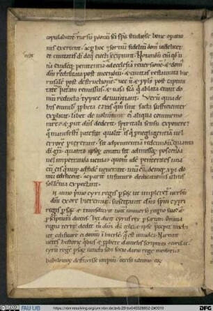 Bedae in Esdram et nehemiam prophetas Allegorica Expositio - UER MS 67