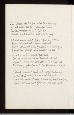 Sei stolzer als die prunkenden pfauen : [SW I: H4]; [SW I, S. 29/113-114]