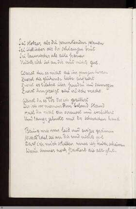 Sei stolzer als die prunkenden pfauen : [SW I: H4]; [SW I, S. 29/113-114]