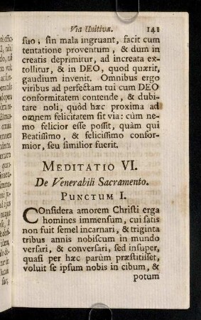 141-147, Meditatio VI