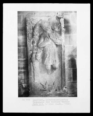 Grabstein des Ritters Werner Falk des Älteren (gestorben 1330)