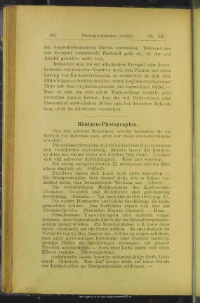 Röntgen-Photographie