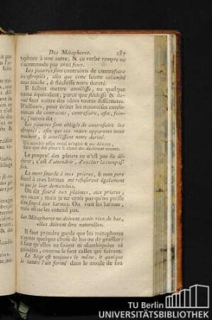 Les Métaphores ne doivent avoir rien de bas, elles doivent être naturelles.