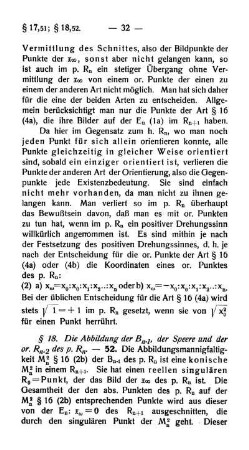 § 18. Die Abbildung der Bn-1, der Speere und der or. Rn-2 des p.Rn.