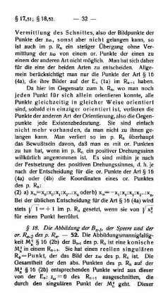 § 18. Die Abbildung der Bn-1, der Speere und der or. Rn-2 des p.Rn.