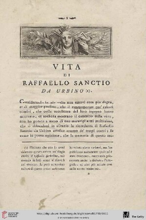 Vita di Raffaello sanctio da Urbino