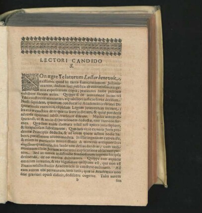 Praefatio ad Lectorem.
