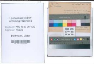 Entnazifizierung Victor Hoffmann , geb. 00.00.0000 (Kaufmann)