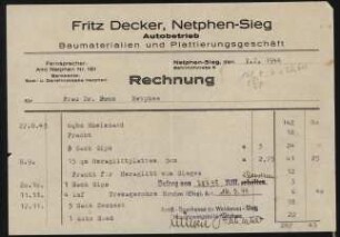 Decker, Fritz (Rechnung)