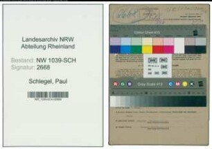Entnazifizierung Paul Schlegel , geb. 19.05.1891 (Angestellter)