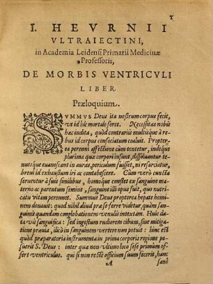 Ioannis Heurnii De morbis ventriculi liber