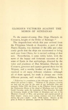 Glorious victories against the Moros of Mindanao