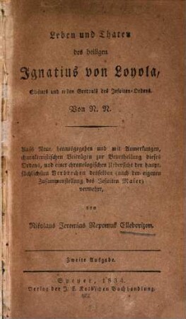 Leben des heiligen Ignatii