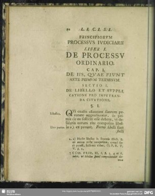 Liber I. De Processu Ordinario