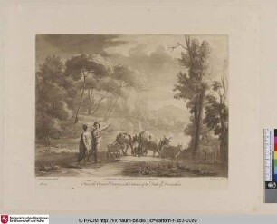 [Landschaft mit Hirtenpaar und Herde]