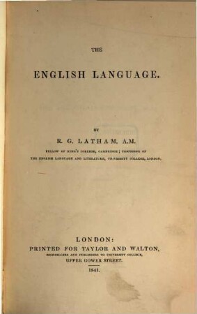 The English language