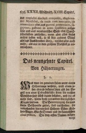 Das neunzehnte Capitel. Von Hühneraugen