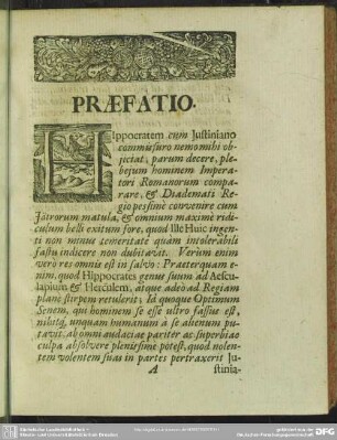 [Specimen Primum Medicinae Forensis]