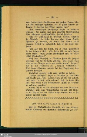 Zweiundzwanzigstes Kapitel
