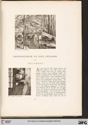 Erinnerungen an Paul Cézanne, [1]