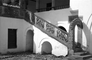 Horez: Treppe zum Erker