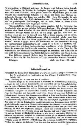 179-182, V. Zeitschriftenschau